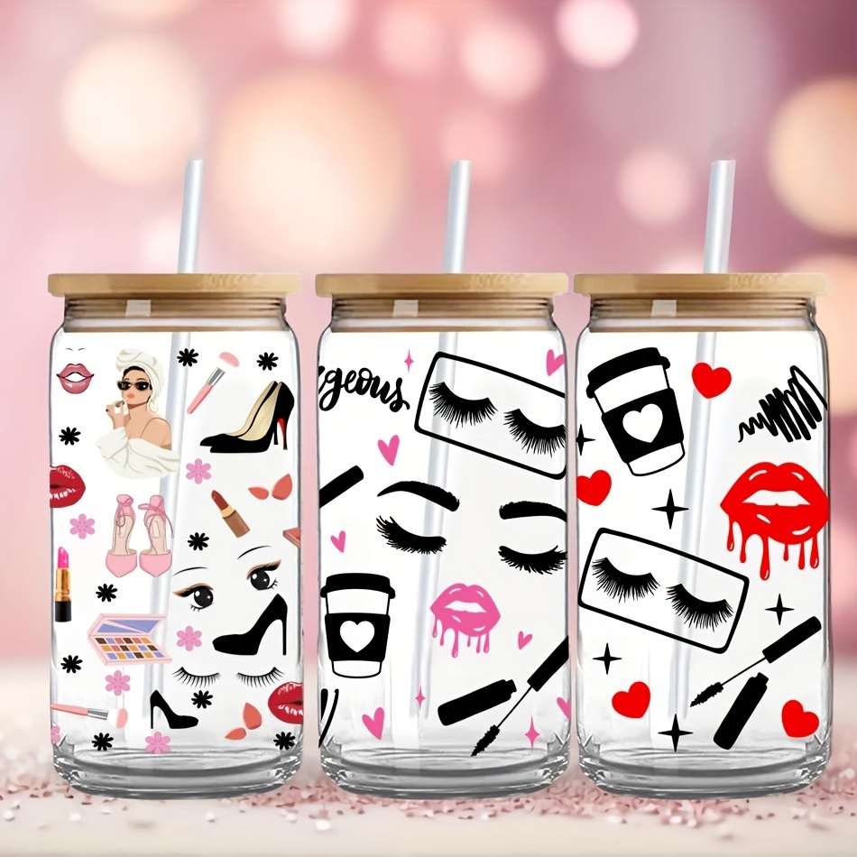 UV DTF Teacher | Cup Wrap |16oz Libbey Glass Can | UVDTF Wrap | Coffee Cup  Wrap | Cup Wrap | Teacher Wrap | Ready to Ship