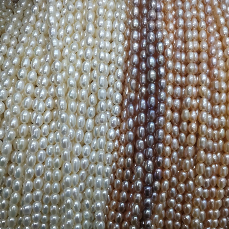 Natural Freshwater Pearl Beads Rice Shaped