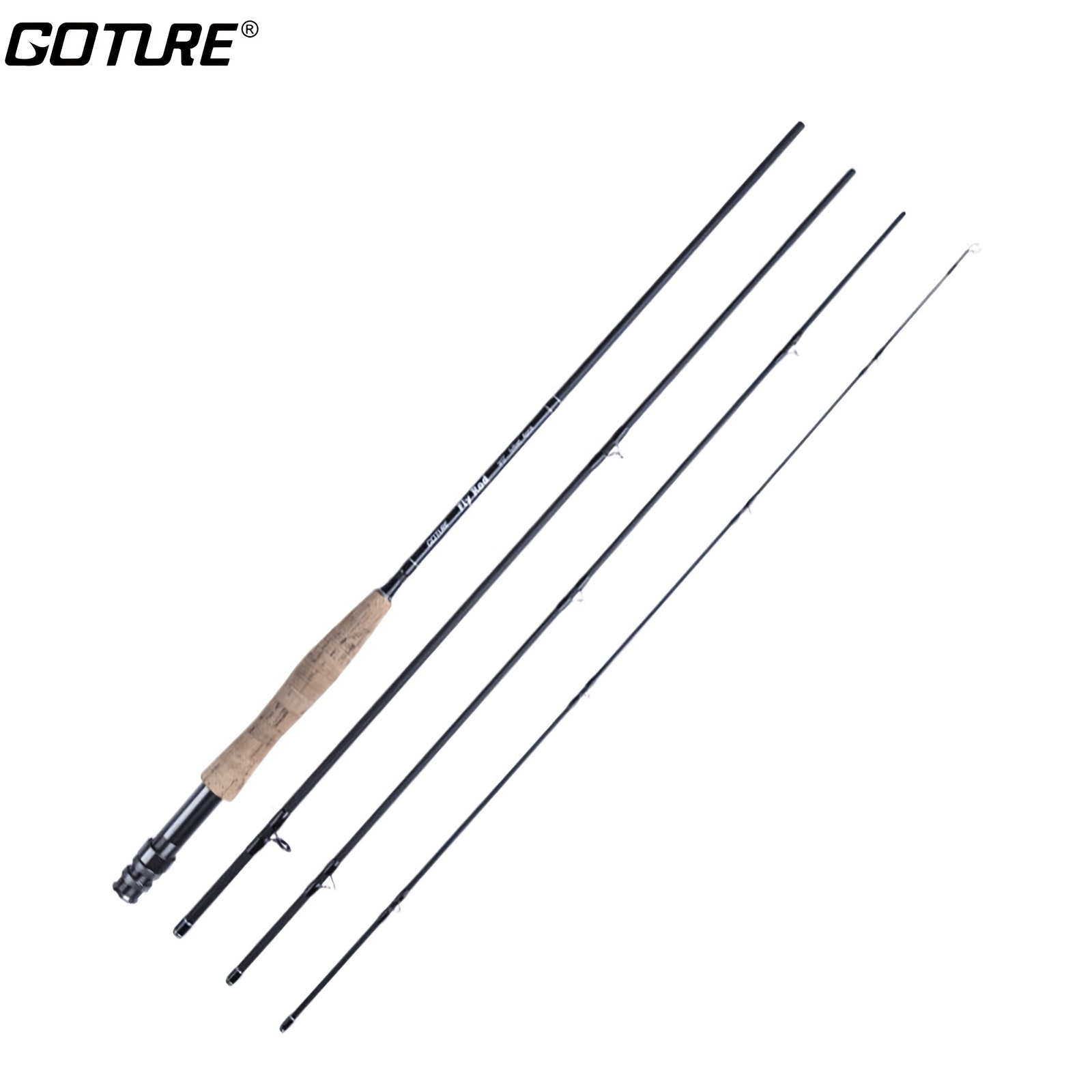 Goture Ultralight Fishing Rod, 2 Piece Crappie Trout Rod, Spinning