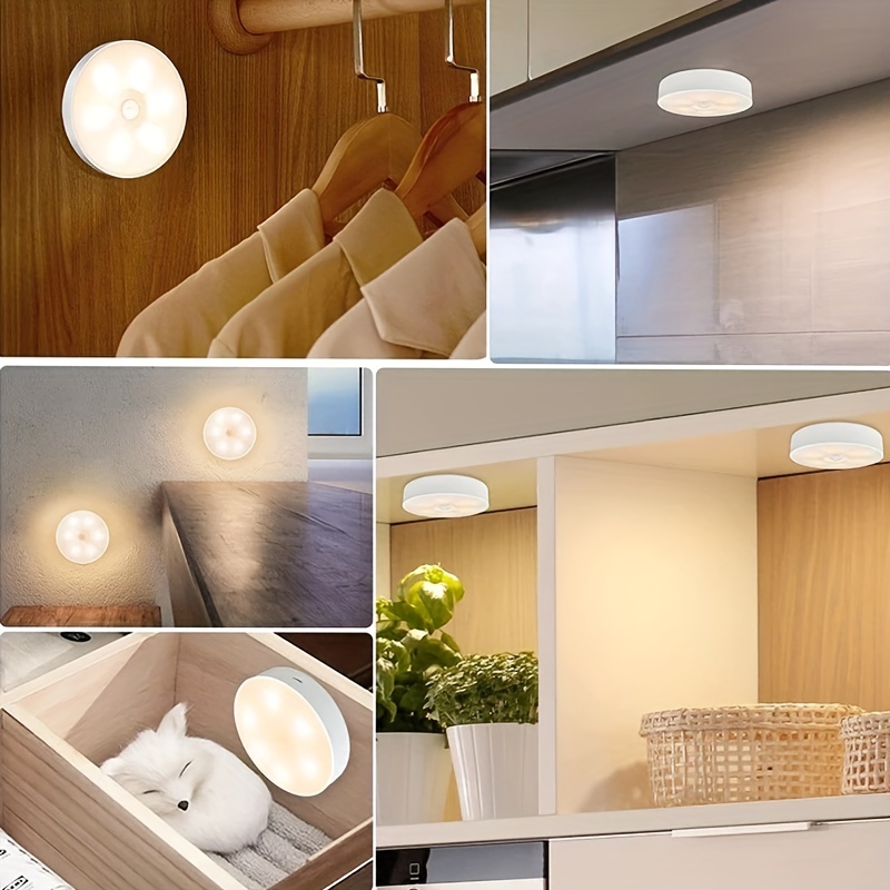 Wireless Motion Sensor Night Light Bedroom Decor Light 6led - Temu