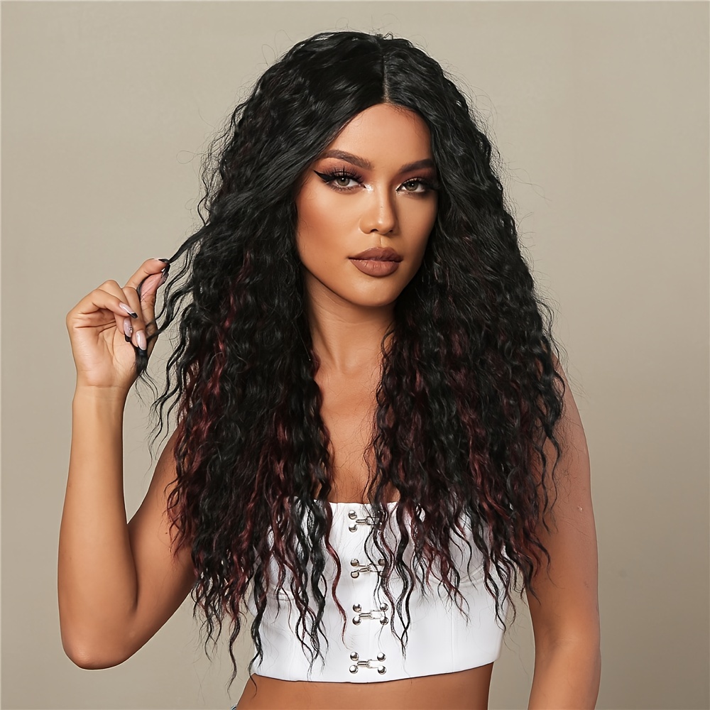 Black curly hair outlet wig halloween