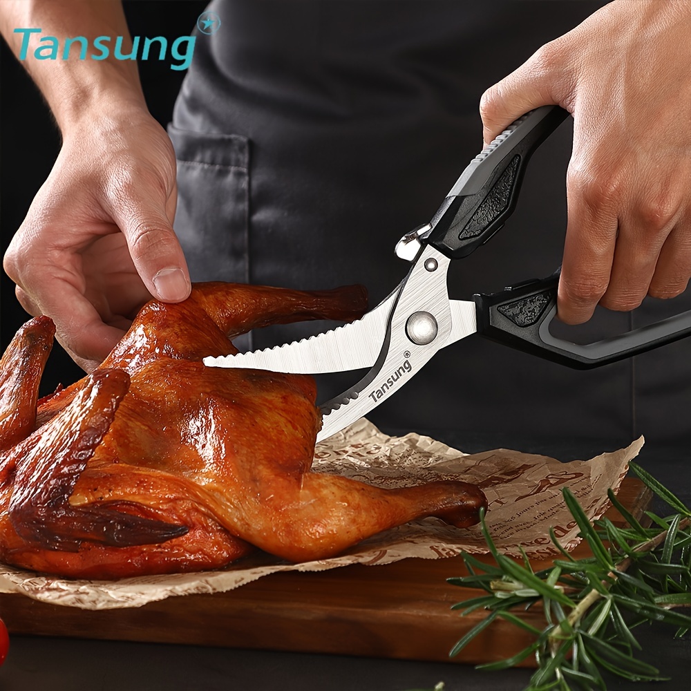 Tansung Poultry Shears Heavy Duty Kitchen Shears With Anti Slip Handle  Safety Lock Poultry Scissors For Meat Chicken Bone Poultry Spring Loaded  Dishwasher Safe Black, Shop The Latest Trends