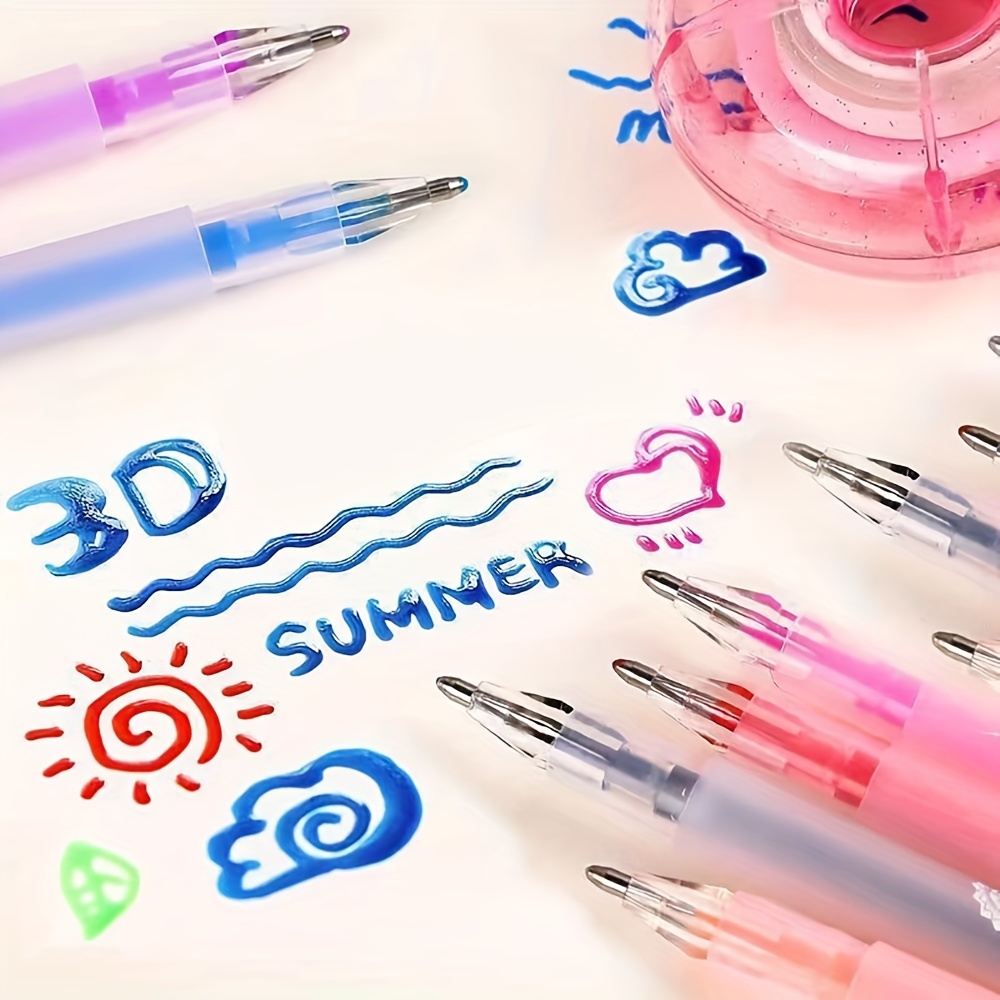 Colorful 3d Three dimensional Jelly Pen Good Looking - Temu Portugal