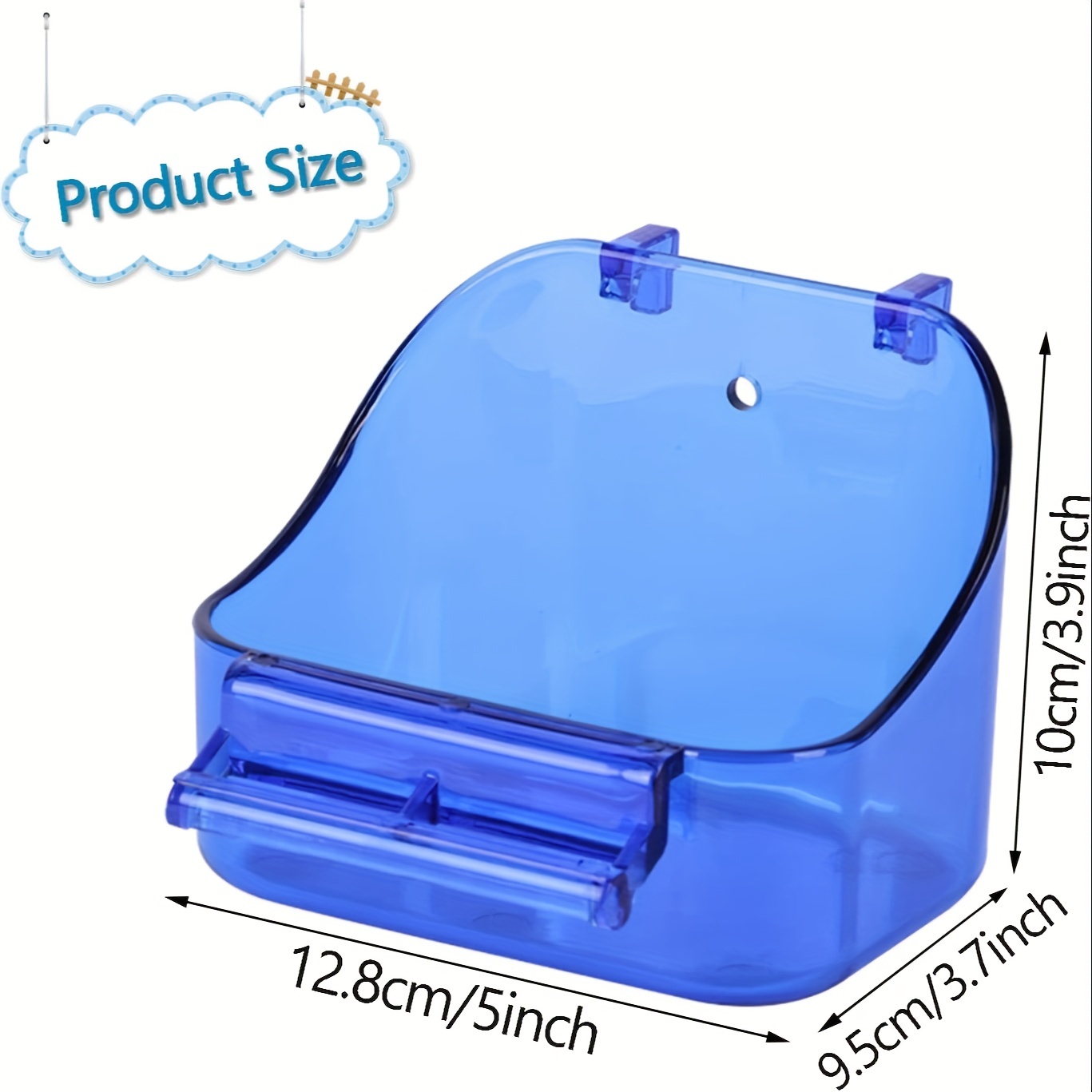 Bird Bath Box Hanging Bathtub for Small Birds Lovebird