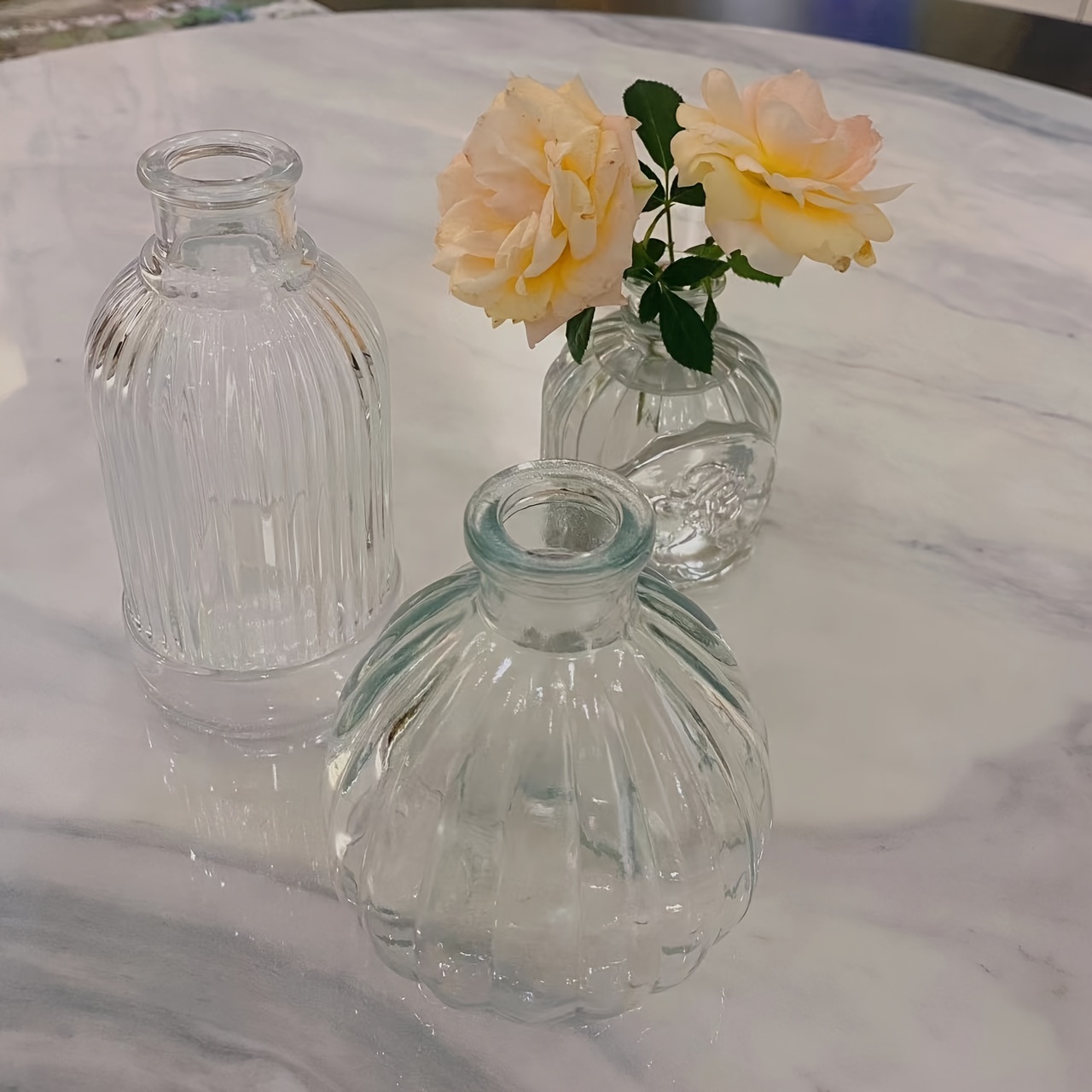 Handgeblasene Glasvase Schlank – Transparent, 25 Cm Hoch, Für Einzelne Blumen & Deko