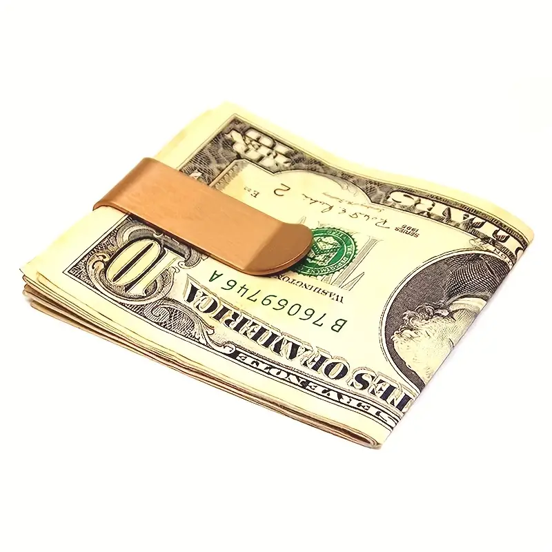 Minimalist Metal Money Clip Stainless Money Clip Cash Credit - Temu