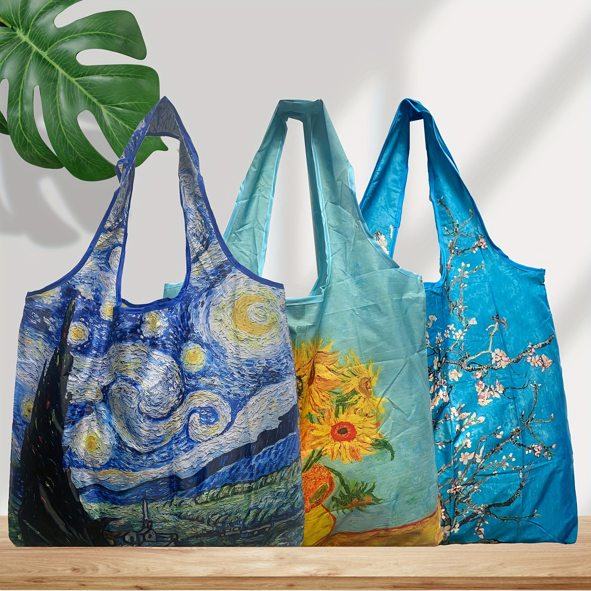 LOQI Museum Vincent Van Gogh Collection - Bolsas reutilizables, Multicolor,  juego de 3