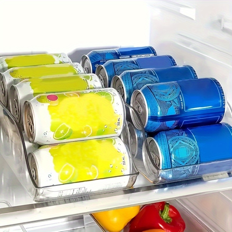 1pc Transparent Refrigerator Storage Box For , Cola, Soda Bottles