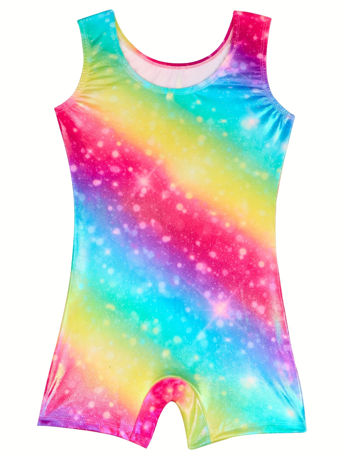 Dreamy Tie Dye Unicorn Print Ballet Leotard for Dance Practice