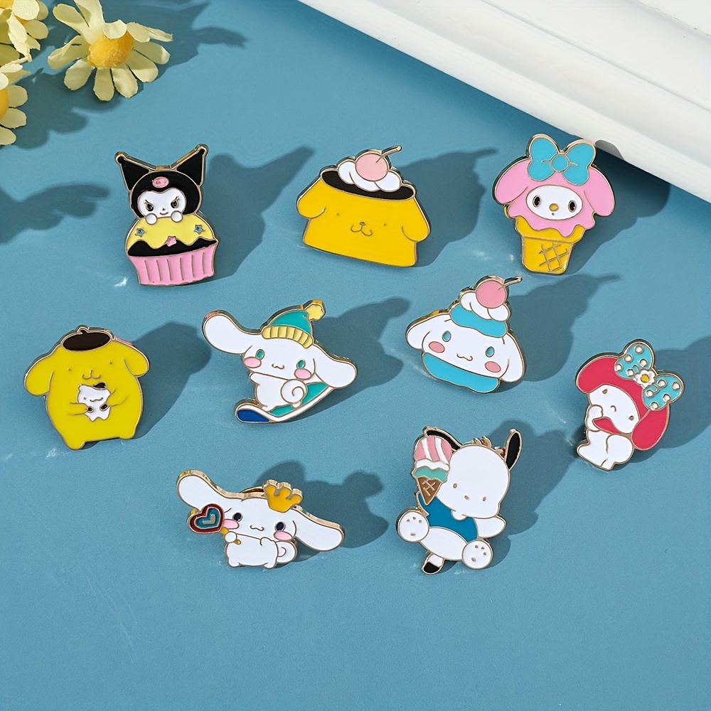 5/10pcs Acrylic Sanrio Series Cinnamon Roll Kuromi My Melody Brooch Cute  Cartoon Badge DIY Patch Accessories Girl Gift