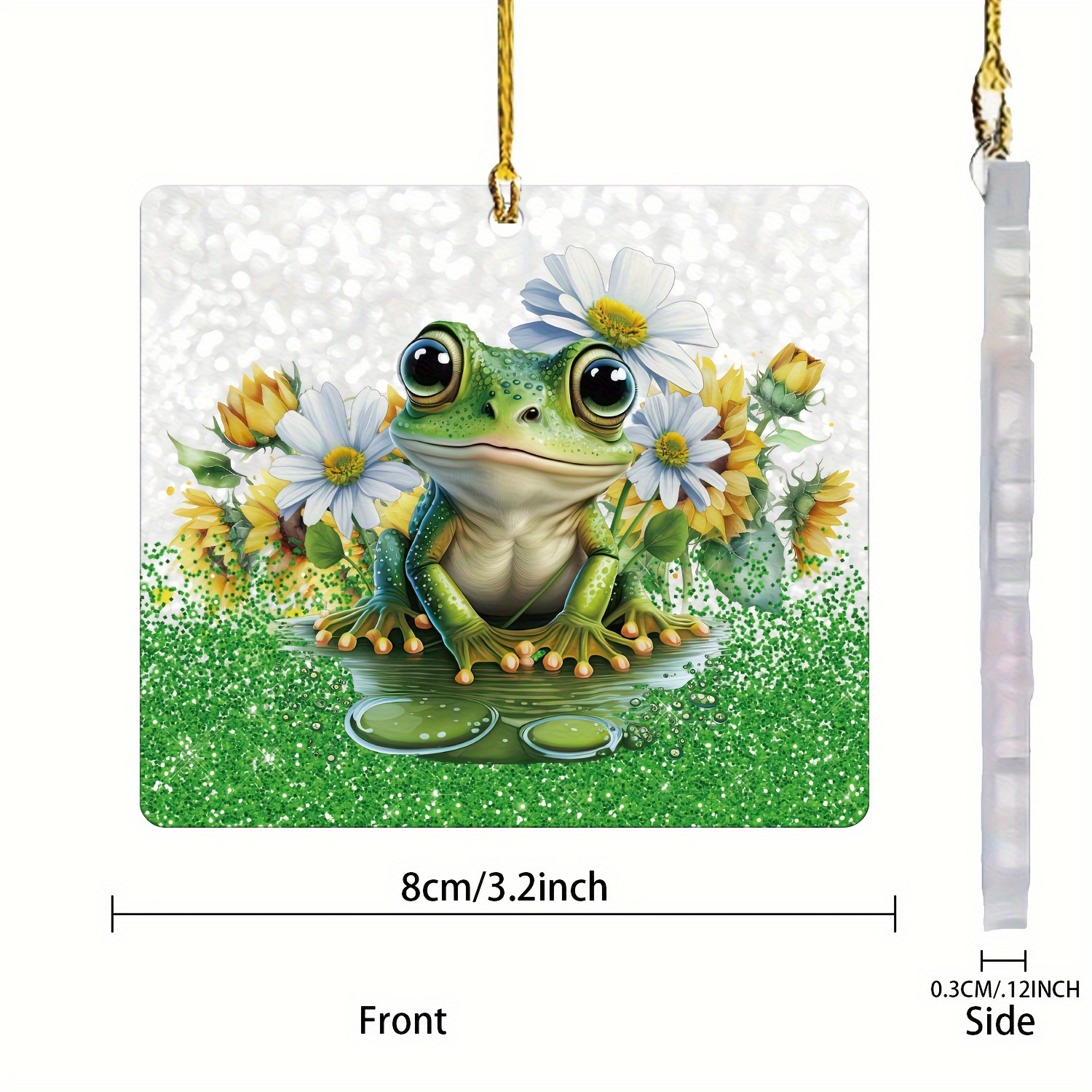 2d Frog Acrylic Pendant, Auto Accessories, Interior Rearview