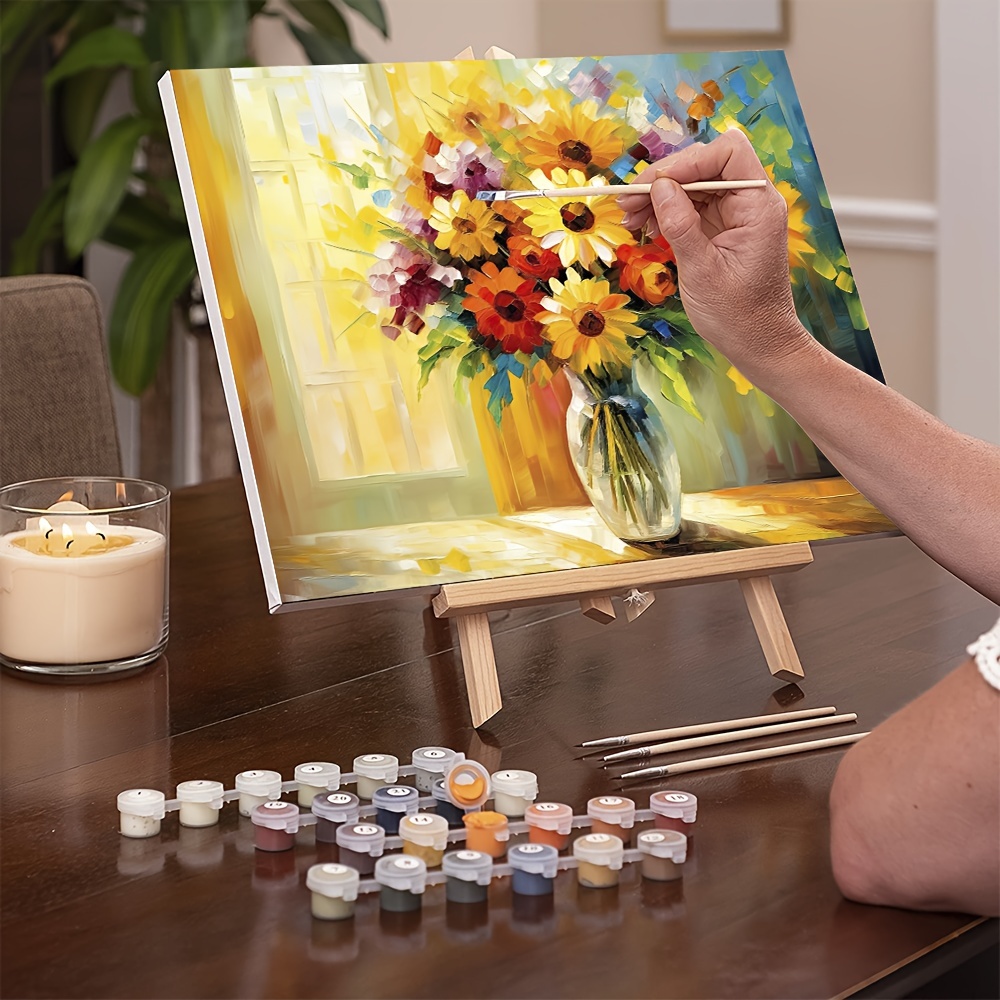 Diy Oil Painting Paint By Numbers Kit For Adults Beginners - Temu