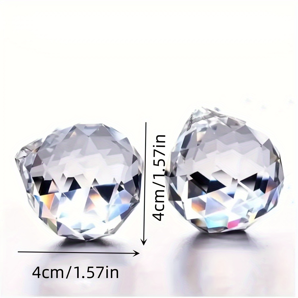 Clear Glass Crystal Ball Prism Suncatcher Rainbow Maker, Sphere