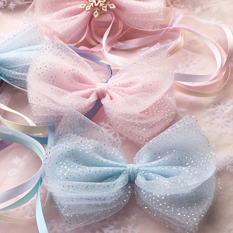 Rainbow Tulle Ribbon Bows