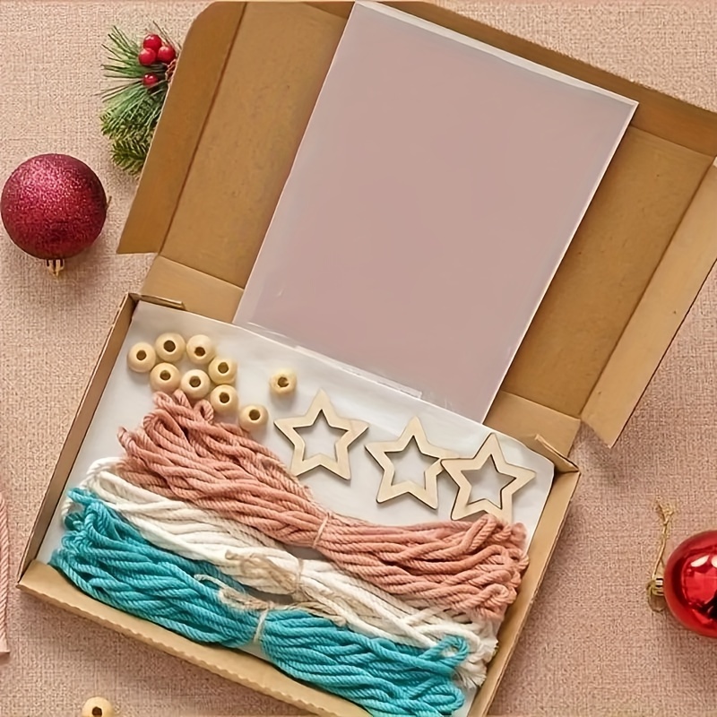 3pcs Macrame Cord Christmas Tree DIY Kit