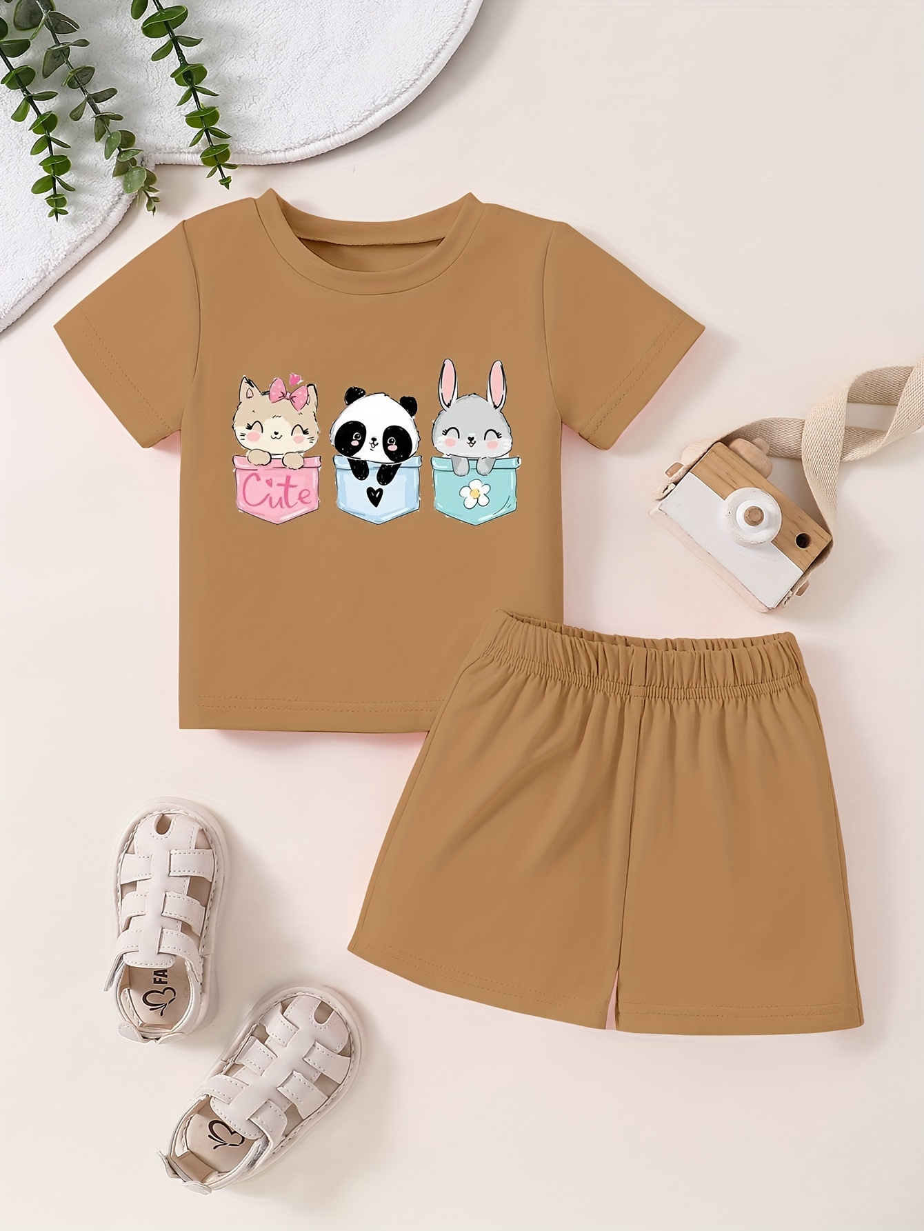 Amazing Spider Babies Casual 6 Month To 6 Year Summer Time Babies T-shirt Set main image 1