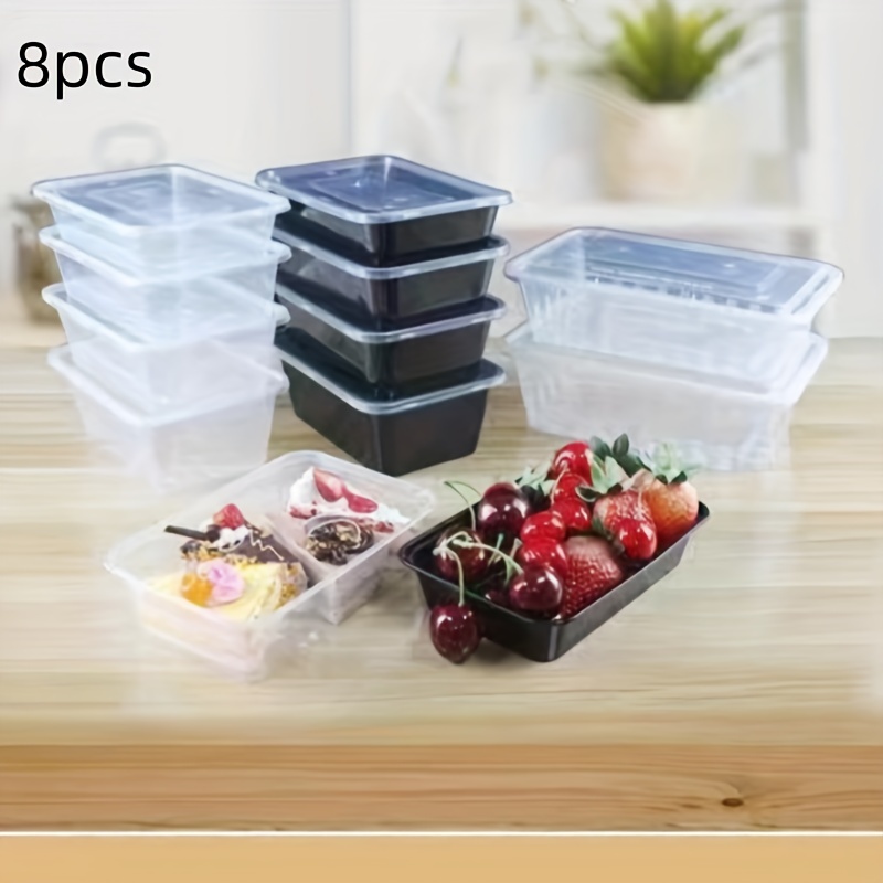 Large Capacity Reusable Square Containers For Lunch And Food - Temu