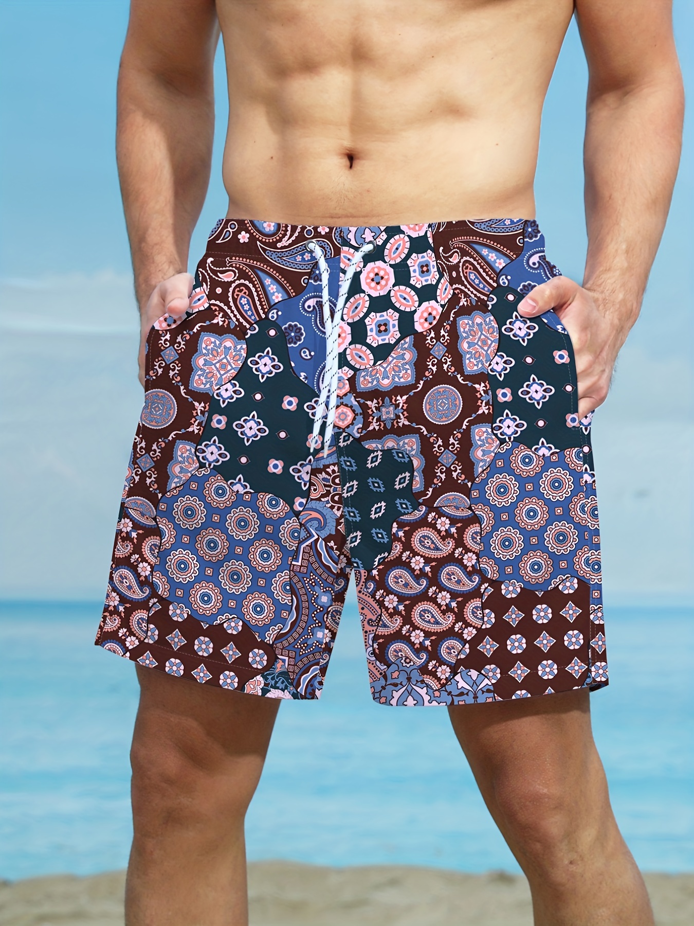 Men's Summer Beach Casual Fashion Shorts - Temu Israel