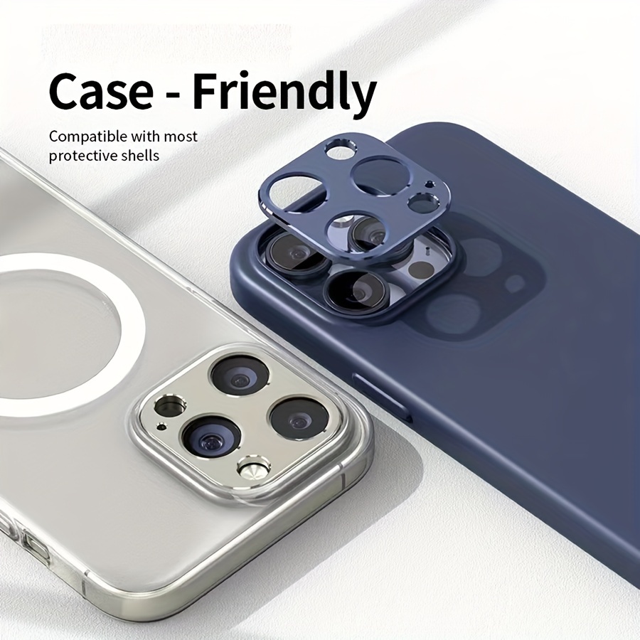 YWXTW Protector de lente de cámara para iPhone 15 Plus/iPhone 15, anillo de  metal con purpurina individual, protector de pantalla de vidrio templado