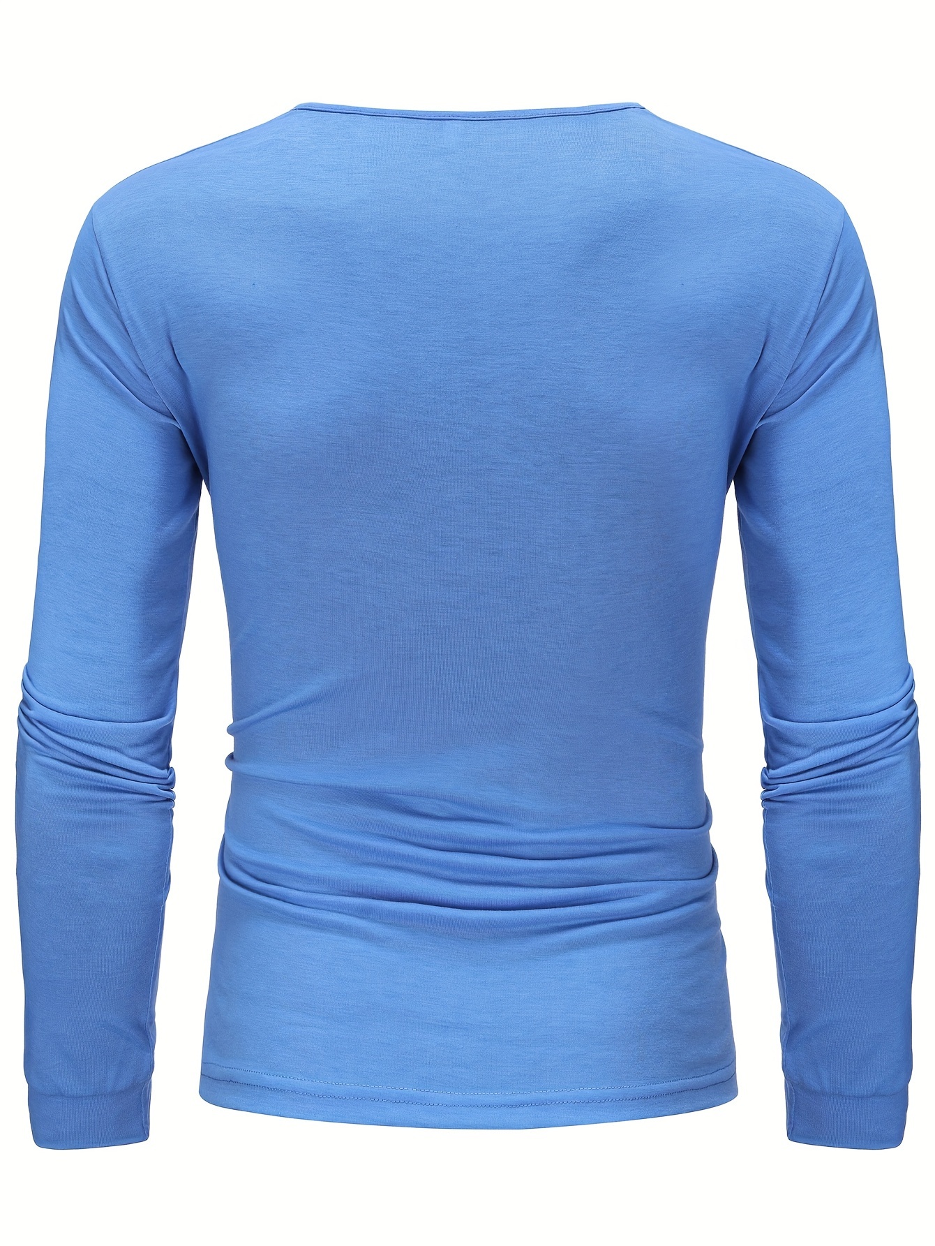  Long Sleeve Shirts for Men Henley Shirts Solid Color