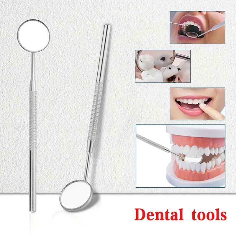 1 2 pcs oral magnifying mouth mirror dental inspection mirror laryngeal mirror teeth filling tools