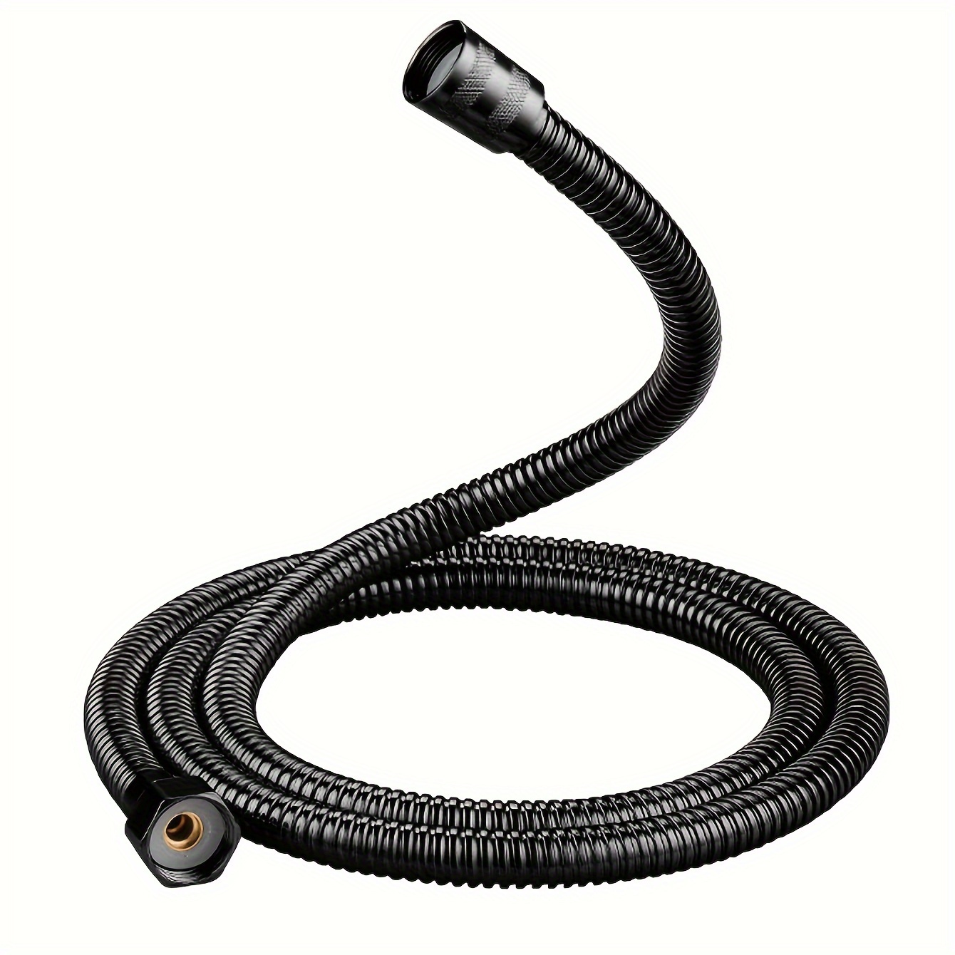 

1pc Black 2 Meters Encrypted Pipe, Stainless Steel Extra Long Shower Hose, Washroom Water Heater Rain Shower Pulling Pipe, Explosion-proof Extended Shower Hose, Ss, Bathroom Accessories