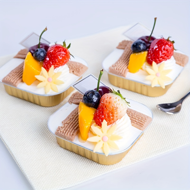 Muffin Cake Baking Pan Foil Baking Cups Dessert Cups Lids - Temu Germany