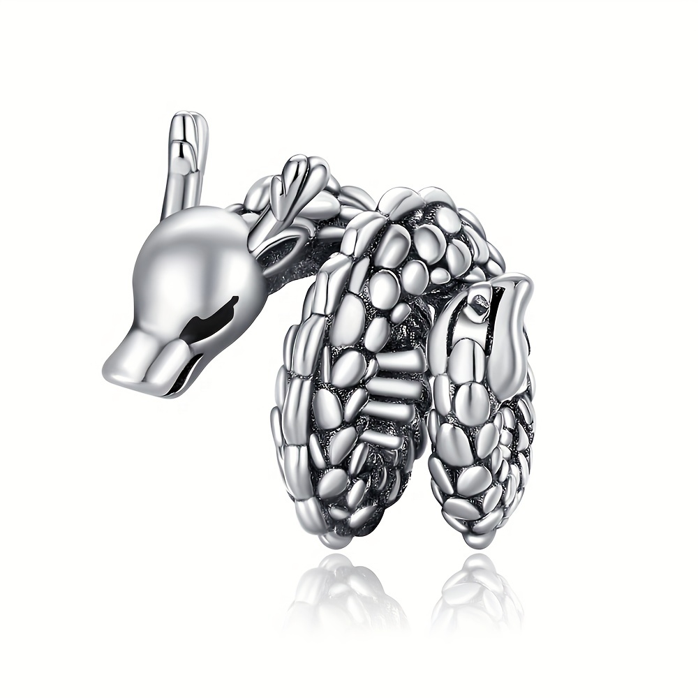 Silvery Cute Monkey Pendant Holy Elephant Bead Fits Snake Pattern