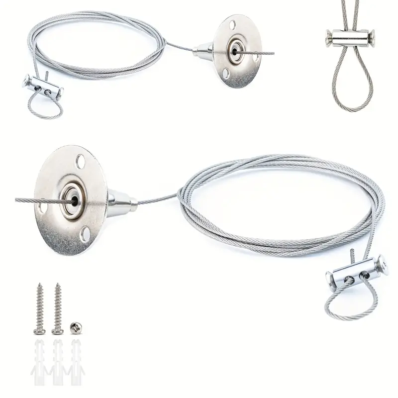 Stainless Steel Wire Rope For Hanging With Screw Lock - Temu