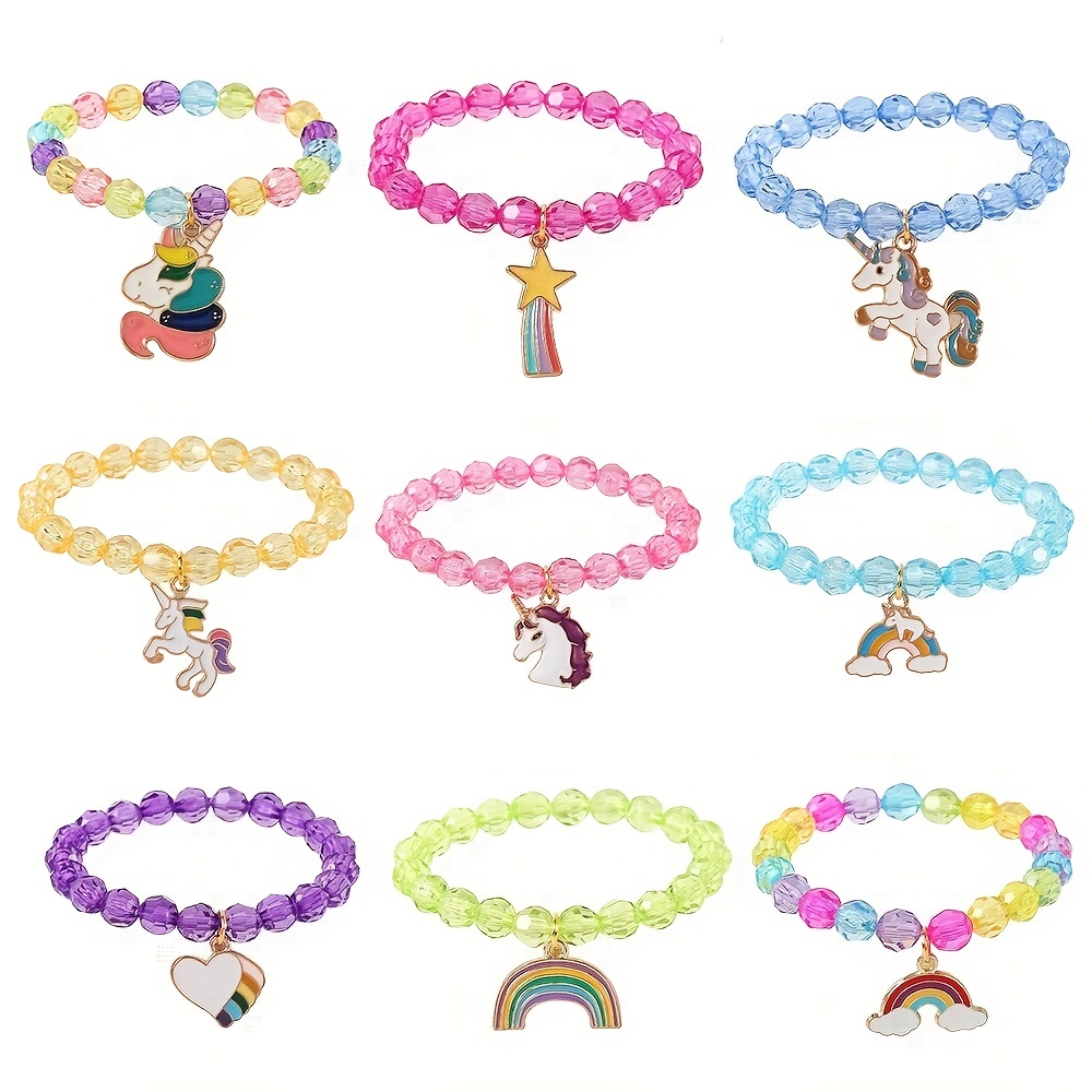 Rainbow Heart Link Chain Bracelet – Purple Cow Toys