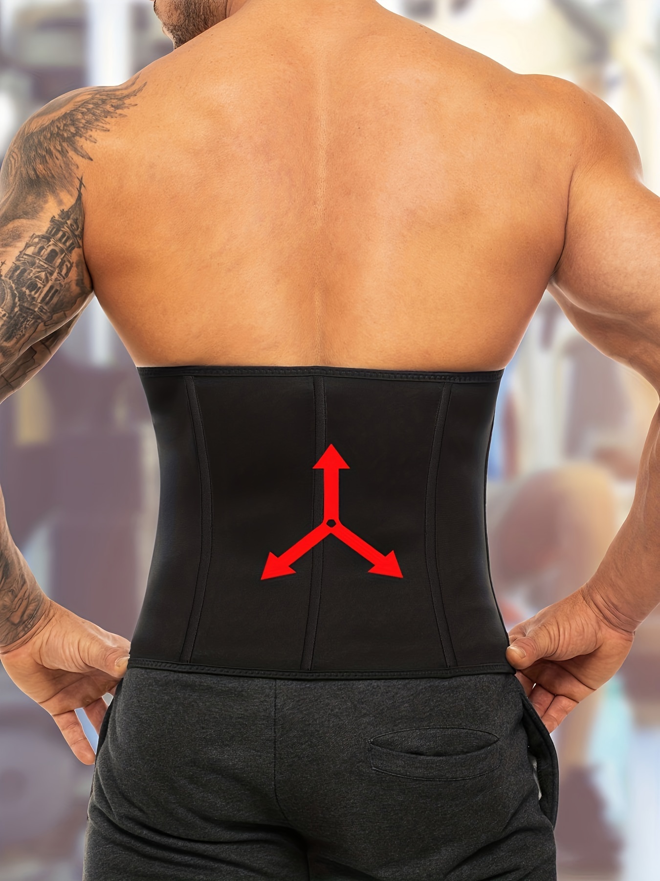 Men's Sweat Waist Trainer Belt Waist Trimmer Adjustable Body - Temu  Australia