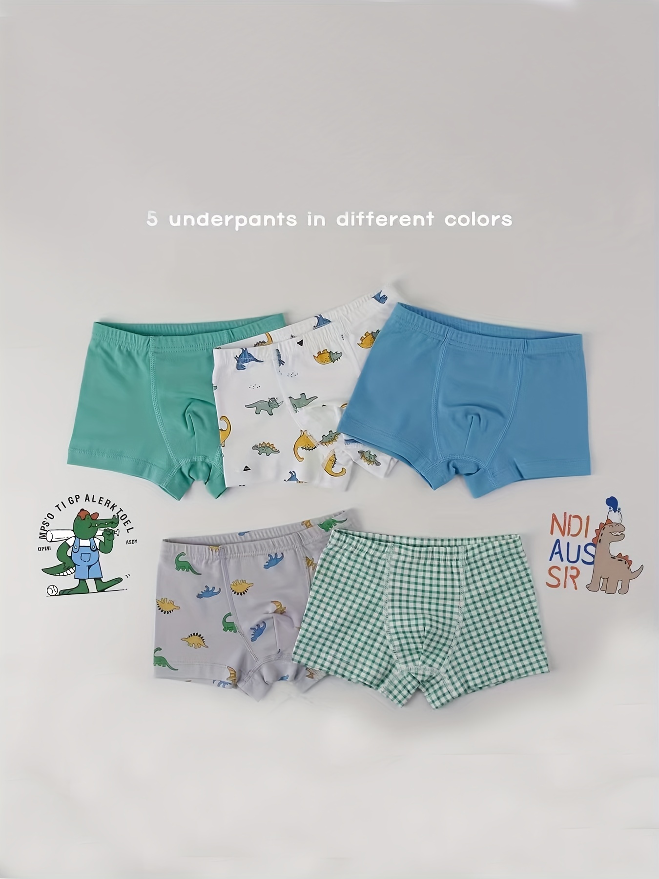 Children's Underwear, Cute Alligator Cartoon Graphic Boys Cotton Underwear,  Hygroscopic Breathable Antibacterial Boxer Briefs - Temu Finland