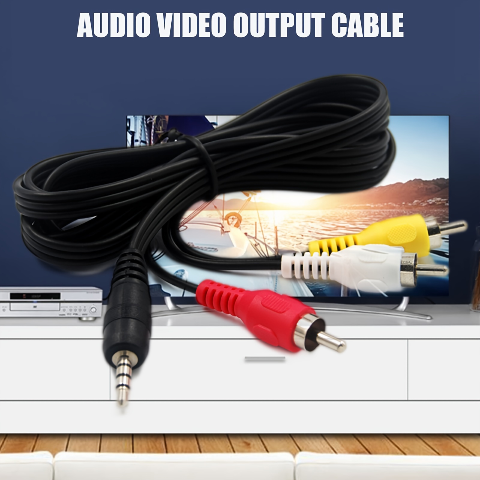 3RCA Male to 3 RCA Male Composite Audio Video AV Cable Line (1.5 Meter) -  Arpan General Stores