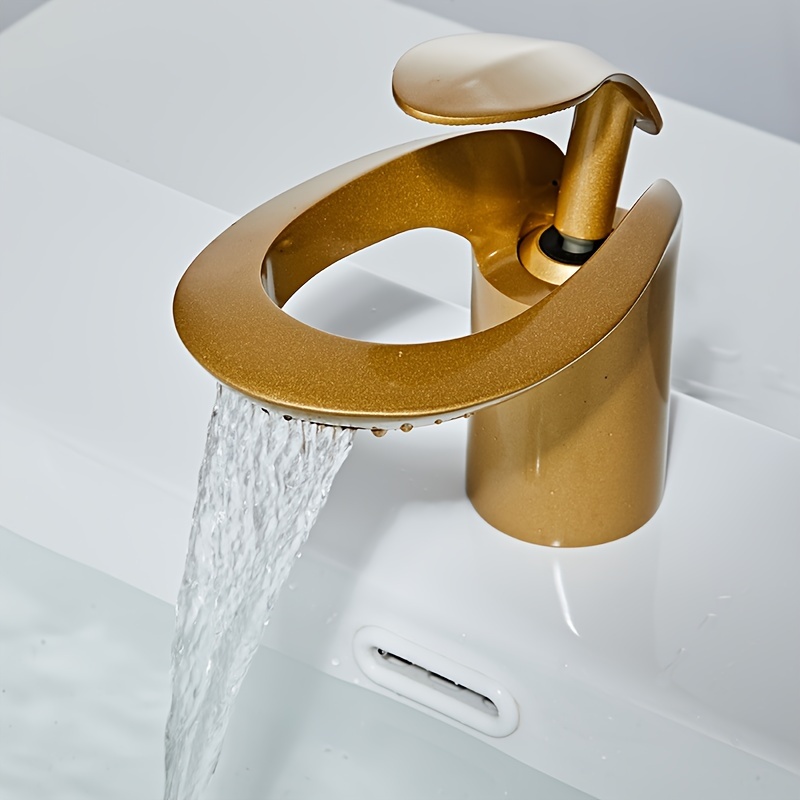 Grifo de lavabo de baño dorado de 2 manijas, juego central moderno de 4  pulgadas, grifo dorado de 2 o 3 agujeros, grifo de lavabo de baño con  drenaje