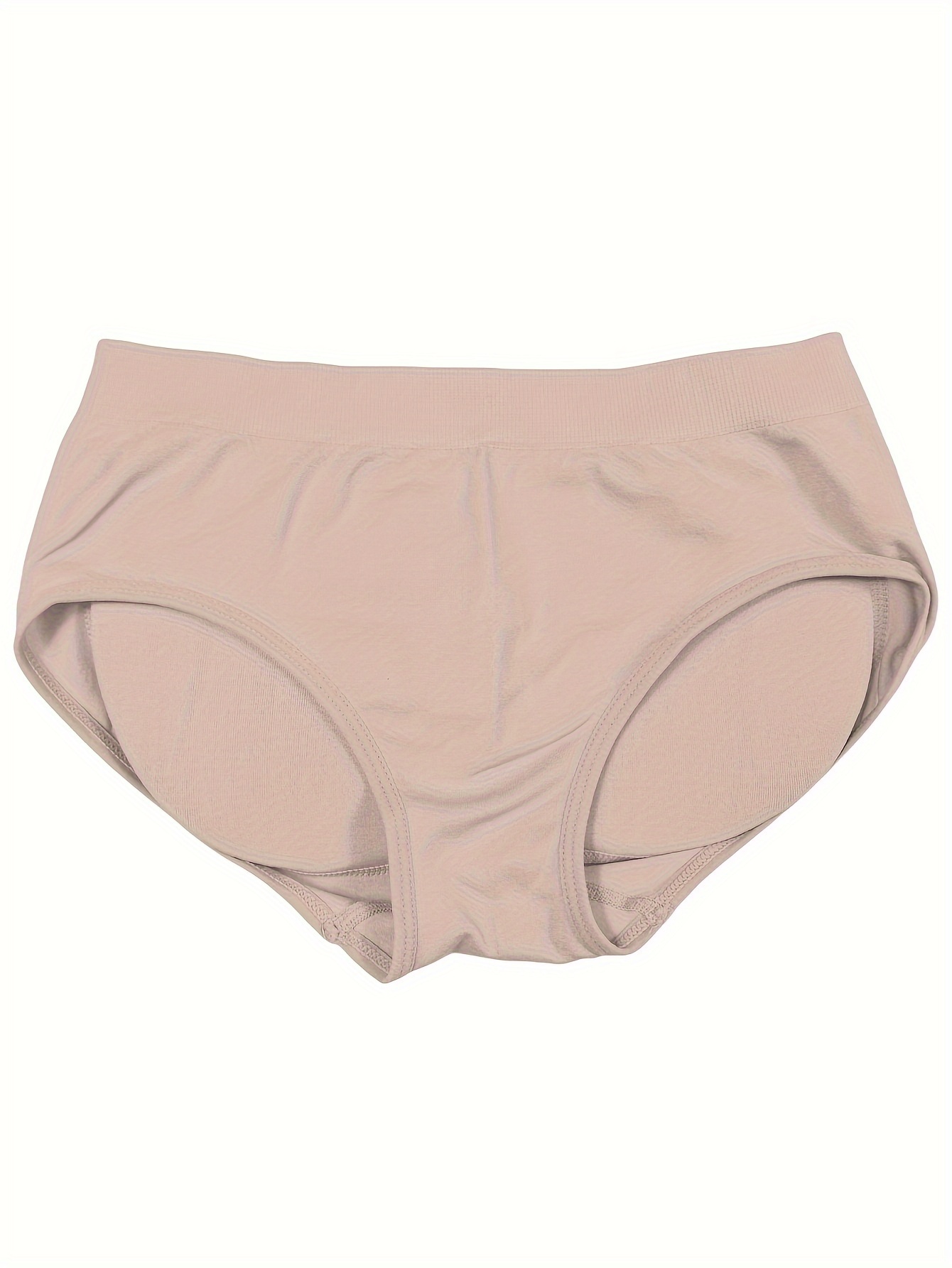 Women's Simple Panty Plus Size Solid Padded Butt Lifting - Temu Canada