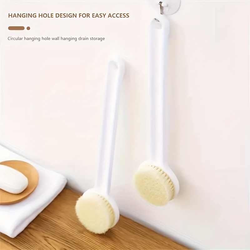 Bathroom Bath Brushes Long Handle Hanging Soft Mesh Back Body