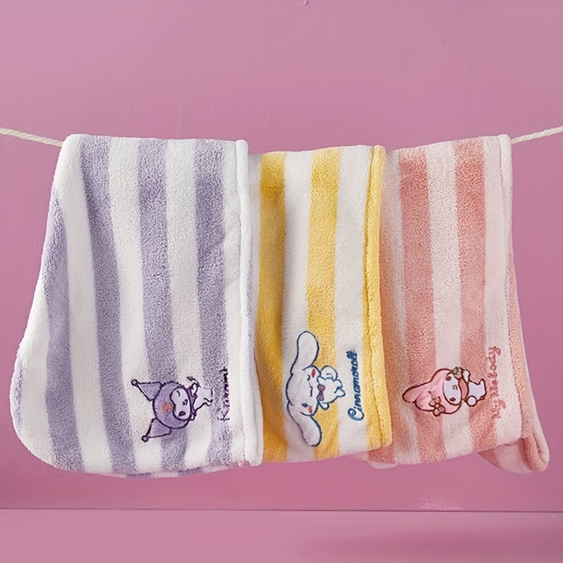 Cute Bath Towel Kuromi Cinnamoroll Cartoon Embroidery - Temu