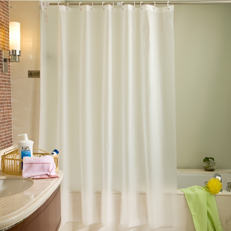 Cortina de ducha impermeable PEVA, visillo de baño transparente con moho,  12 ganchos de alta calidad