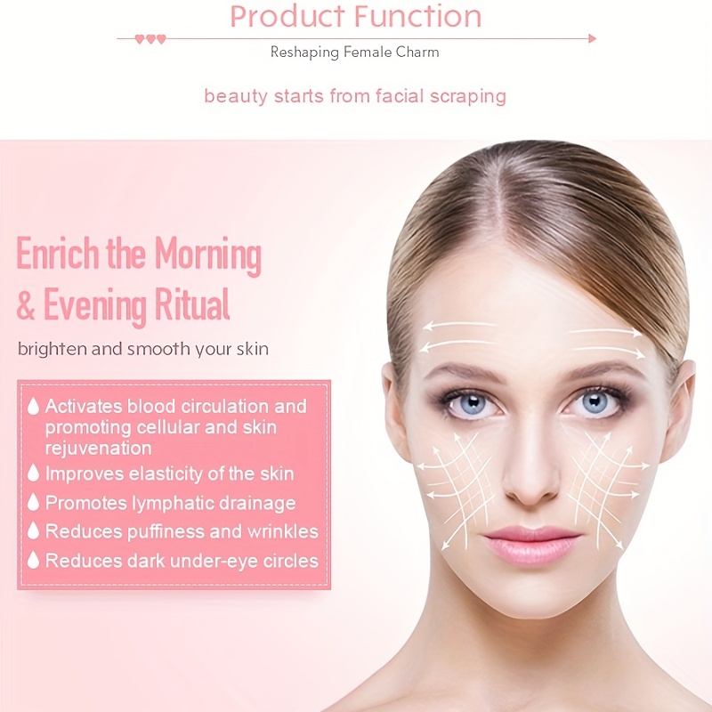 Gua Sha Facial Tool Self Care Massage - Reduce Puffiness