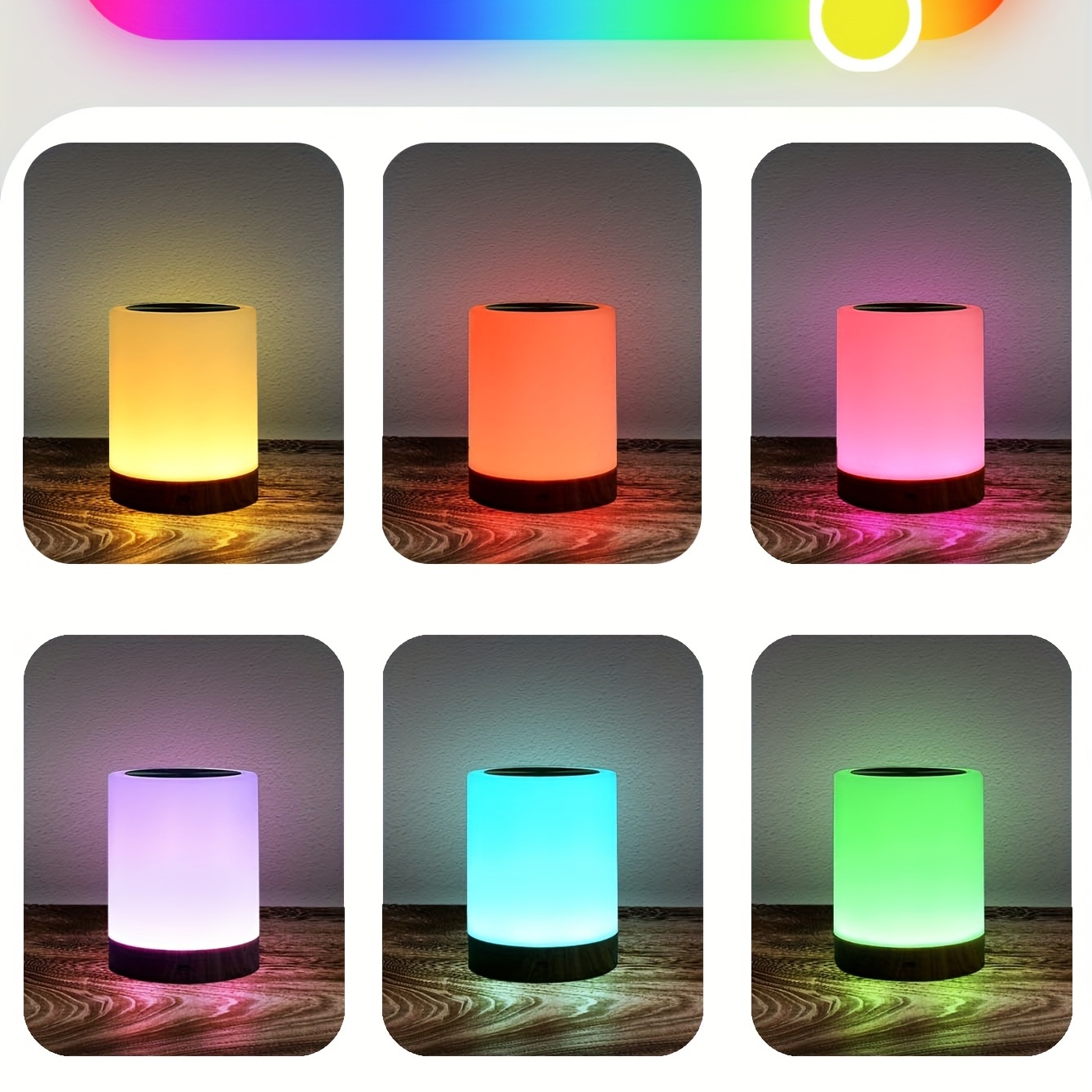 Lampe de bureau tactile lampe de table à changement de couleur