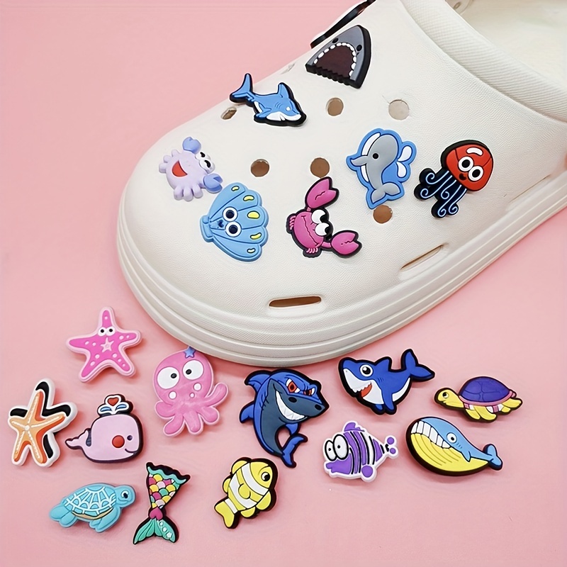 36Pcs Pink Mixed Pattern PVC Shoes Cute Charms Decor For Croc And Jibbitz  Gift