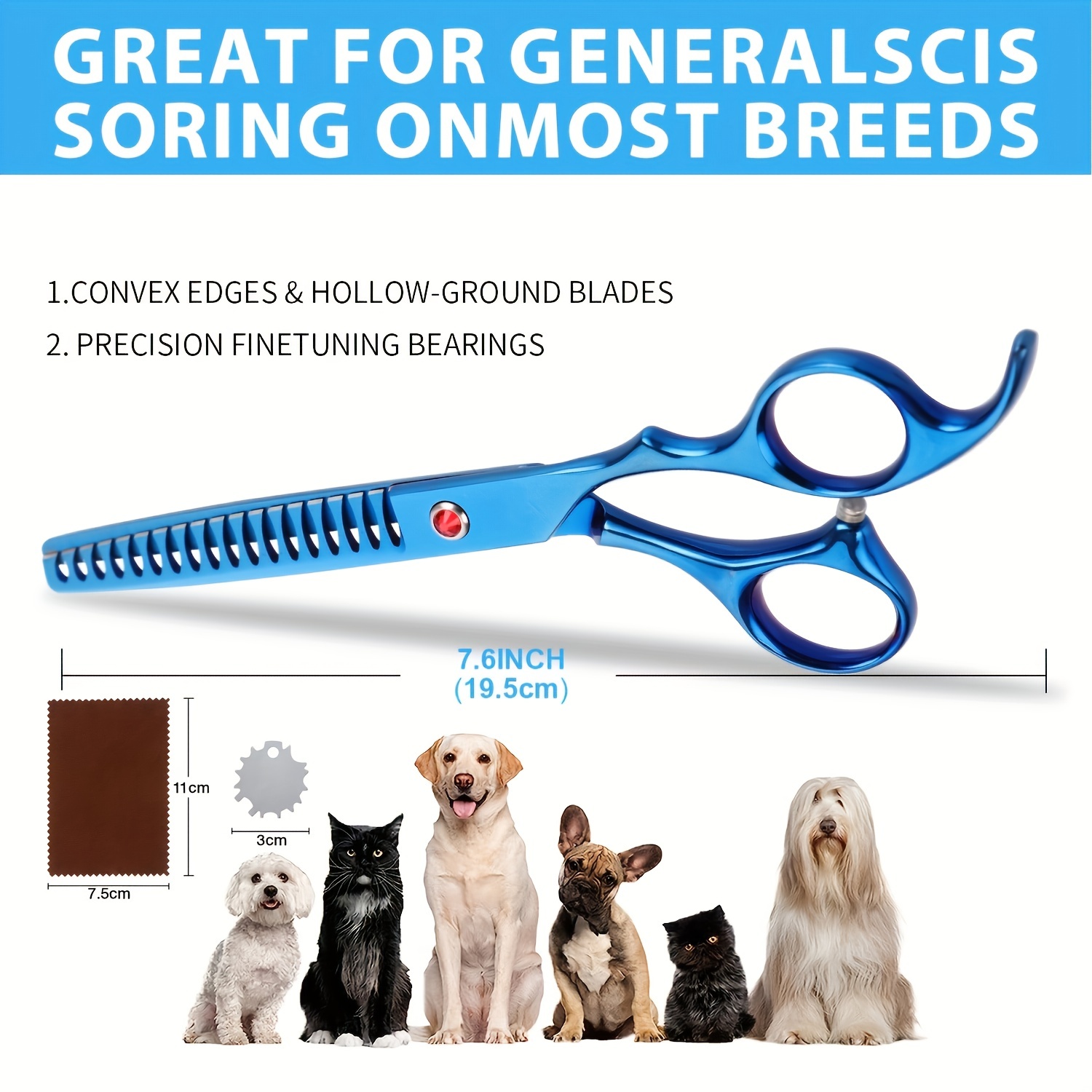 Pet Grooming Set Pet Dog Hair Shear Scissors Pet Hair Comb - Temu