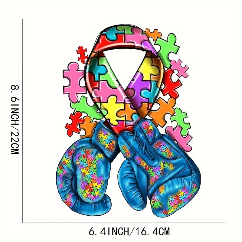 Autism Awareness Boxing Gloves Design Diy Iron Patches - Temu