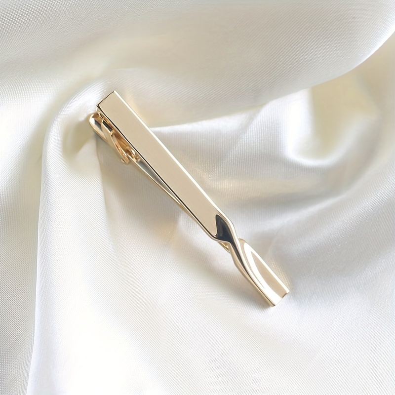 1pc High Quality Electroplated Three Color Mens Business Tie Clip