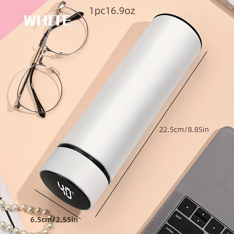 Greater Good. Stainless Steel Insulated Slim Water Bottle in White - 500 ml