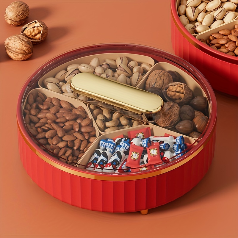 Dropship 1pc Candy Storage Box Fruit For Chinese New Year; Nuts Tray With  Lid; Snacks Organizer Food Container; Spring Festival Desktop Decor to Sell  Online at a Lower Price