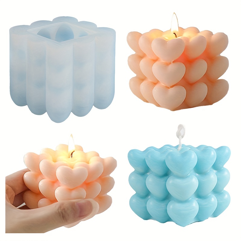 Kinggrand Kitchen Bubble Candle Molds for Candle Making 3D Soy Wax Balls  Candle Silicone Cube Mould Handmade Soap Ornament Mold 4 Pack - Yahoo  Shopping