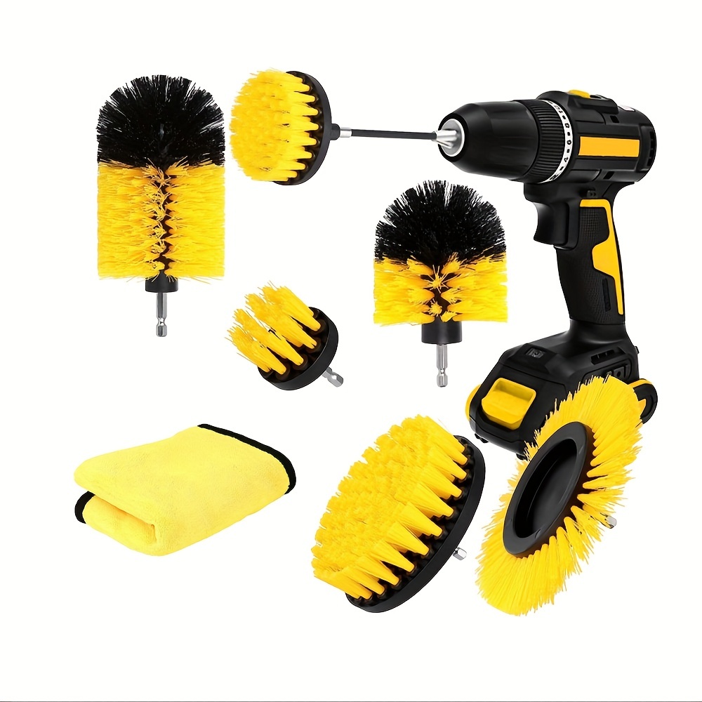 13pcs Drill Brush Set Cleaning Brush Power Scrubber Car Spin Tub