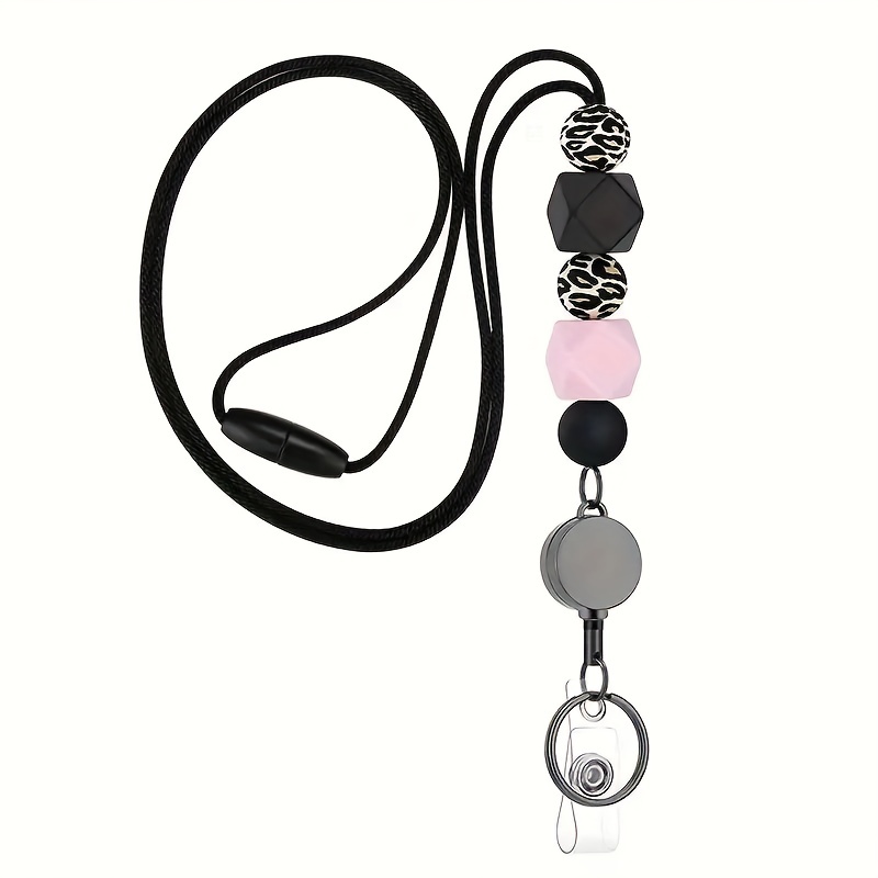 Silicone Beads Beaded Lanyard Retractable Easy Pull Buckle - Temu Canada