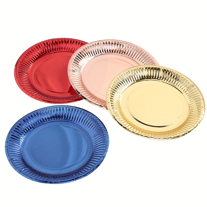 Solid Color Paper Plate Disposable Plates Diy Disposable - Temu
